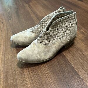 Tan ankle booties